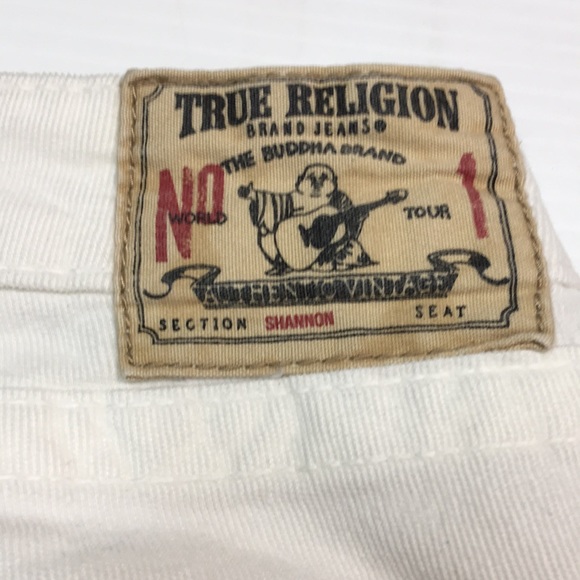 True Religion Women Shannon White Slim Fit Soft Corduroy Pant. Sz 29 - Picture 5 of 11